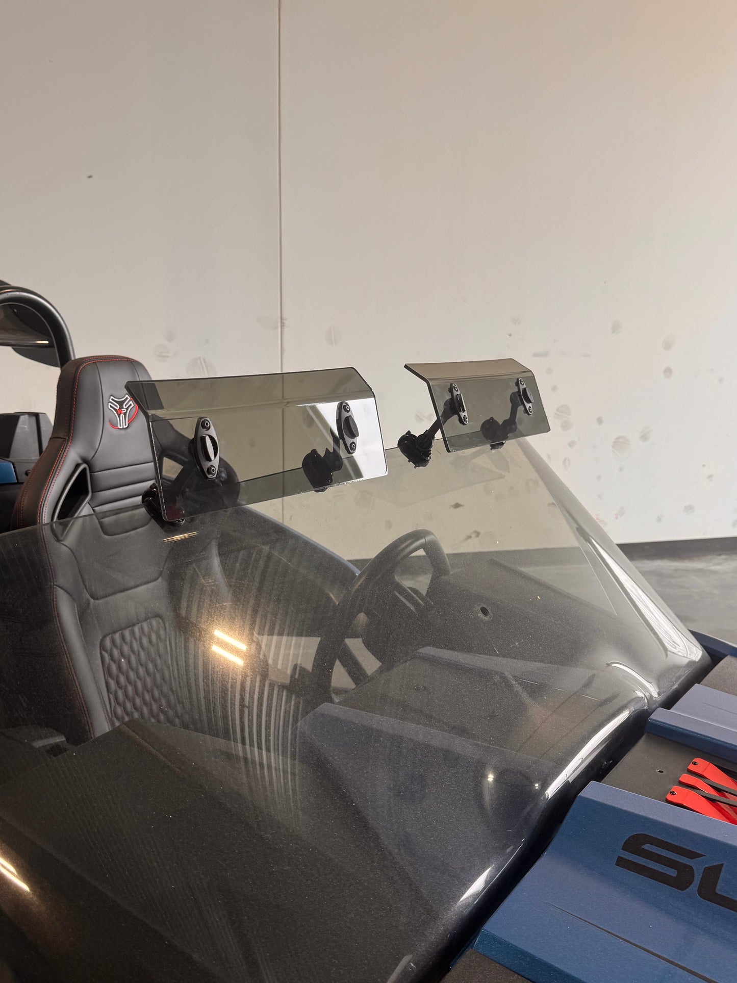 Polaris Slingshot Wind Deflector Set — Adjustable Clamp-On Windshield Shield, 2-Panel 2015-2026+