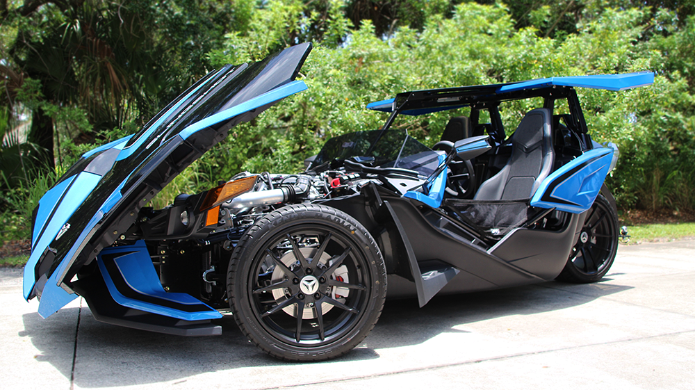 TWIST DYNAMICS STING-RAY ROOF SYSTEM FOR THE POLARIS SLINGSHOT Roof Material - TRANSPARENT DARK